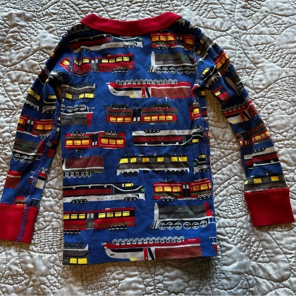 🌟3/$20🌟 Hanna Andersson Train PJ Top Pajamas Organic Cotton size US 2